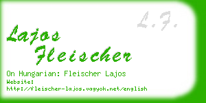 lajos fleischer business card